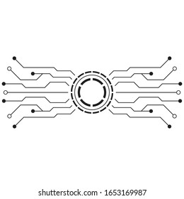 Circuit vector illustration design template
