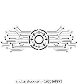 Circuit vector illustration design template