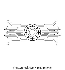 Circuit vector illustration design template