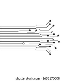 Circuit vector illustration design template