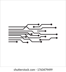 Circuit vector illustration design template
