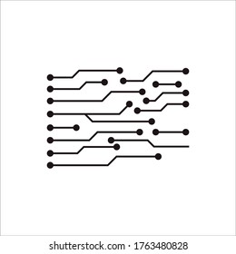 Circuit vector illustration design template