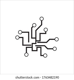 Circuit vector illustration design template