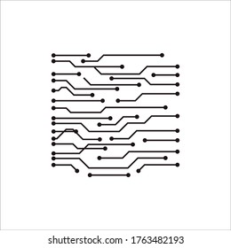 Circuit vector illustration design template