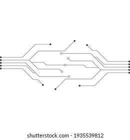 Circuit vector illustration design template