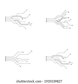 Circuit vector illustration design template