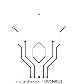 Circuit vector illustration design template