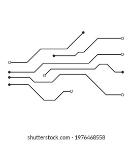 Circuit vector illustration design template