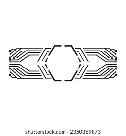 Circuit vector illustration design template