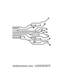 Circuit vector illustration design template