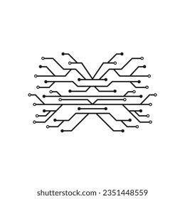 Circuit vector illustration design template