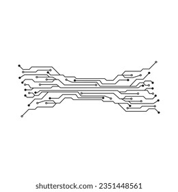 Circuit vector illustration design template