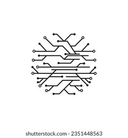 Circuit vector illustration design template