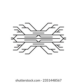 Circuit vector illustration design template