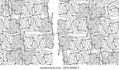 Schaltkreis-Vektorgrafik-Entwurfsvorlage Stockgrafik