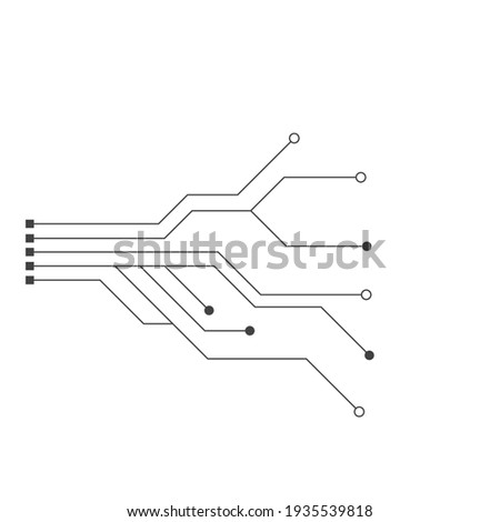 Circuit vector illustration design template