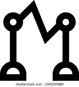 ilustración de circuito Vector en un fondo transparente.Símbolos de calidad premium.Icono de vector de trazo para el diseño de concepto y gráfico.