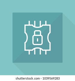 Circuit vector line icon