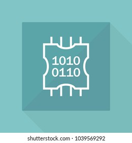 Circuit vector line icon