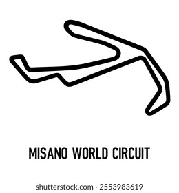 Circuit Vector. Circuit Race Track Illustration with Editable Stroke. Stock Vector.