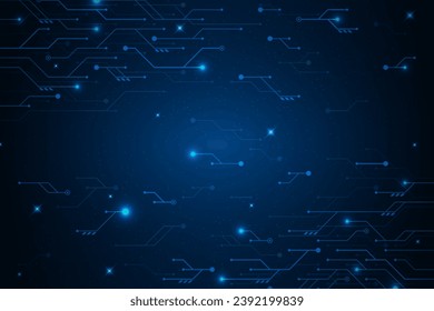 Circuits blue gradient digital background