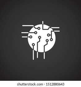 Circuits icon on background for graphic and web design. Simple illustration. Internet concept symbol for website button or mobile app.