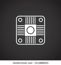 Circuits icon on background for graphic and web design. Simple illustration. Internet concept symbol for website button or mobile app.