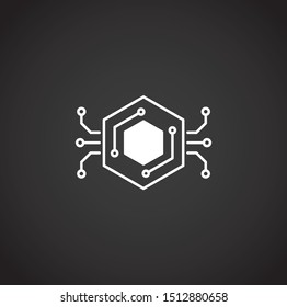 Circuits icon on background for graphic and web design. Simple illustration. Internet concept symbol for website button or mobile app.