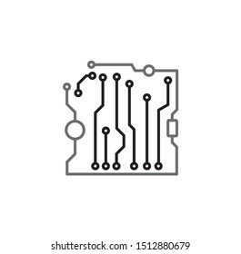 Circuits icon on background for graphic and web design. Simple illustration. Internet concept symbol for website button or mobile app.