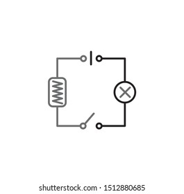 Circuits icon on background for graphic and web design. Simple illustration. Internet concept symbol for website button or mobile app.