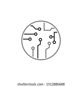 Circuits icon on background for graphic and web design. Simple illustration. Internet concept symbol for website button or mobile app.