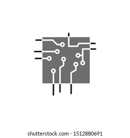 Circuits icon on background for graphic and web design. Simple illustration. Internet concept symbol for website button or mobile app.