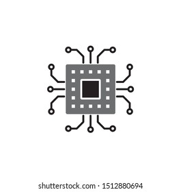 Circuits icon on background for graphic and web design. Simple illustration. Internet concept symbol for website button or mobile app.