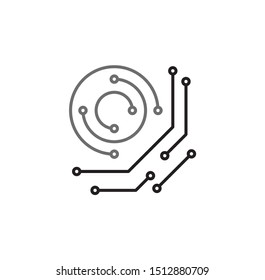 Circuits icon on background for graphic and web design. Simple illustration. Internet concept symbol for website button or mobile app.