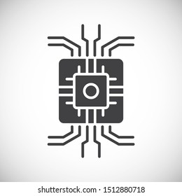 Circuits icon on background for graphic and web design. Simple illustration. Internet concept symbol for website button or mobile app.