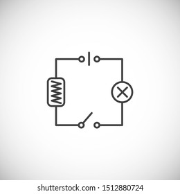 Circuits icon on background for graphic and web design. Simple illustration. Internet concept symbol for website button or mobile app.