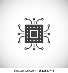 Icono de circuitos en segundo plano para diseño gráfico y web. Simple ilustración. Símbolo de concepto de Internet para el botón del sitio web o la aplicación móvil.