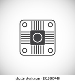 Circuits icon on background for graphic and web design. Simple illustration. Internet concept symbol for website button or mobile app.