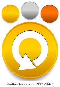 Circular 360 degree arrow icon, Phase, cycle, restart and similar concepts