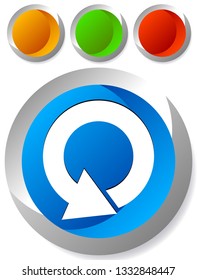 Circular 360 degree arrow icon, Phase, cycle, restart and similar concepts