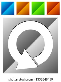Circular 360 degree arrow icon, Phase, cycle, restart and similar concepts