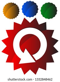 Circular 360 degree arrow icon, Phase, cycle, restart and similar concepts