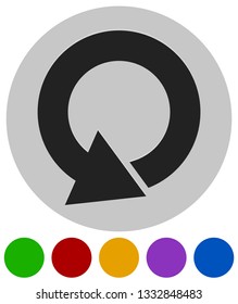 Circular 360 degree arrow icon, Phase, cycle, restart and similar concepts
