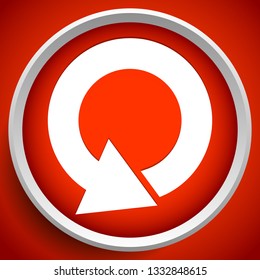 Circular 360 degree arrow icon, Phase, cycle, restart and similar concepts