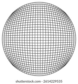 Circular 3D mesh sphere abstract illusion