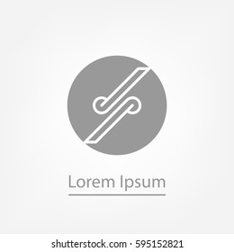 Circular abstract business logo. Universal creative symbol. Logo design vector template.