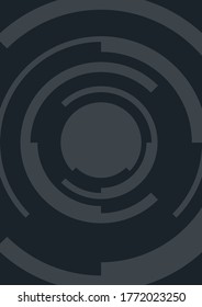 Circular abstract dark background. Vector round illustration. 