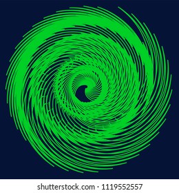 Circular abstract element. Outline, contour radial, radiating shape
