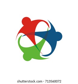 Circular Abstract Figure Logo Design Template Vector