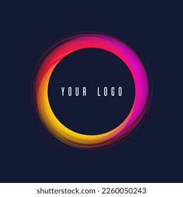 Circular and abstract frame template for logos.
